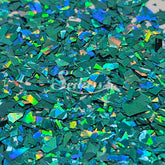 Teal Laser Holographic Flakes Glitter - Teal Glitter
